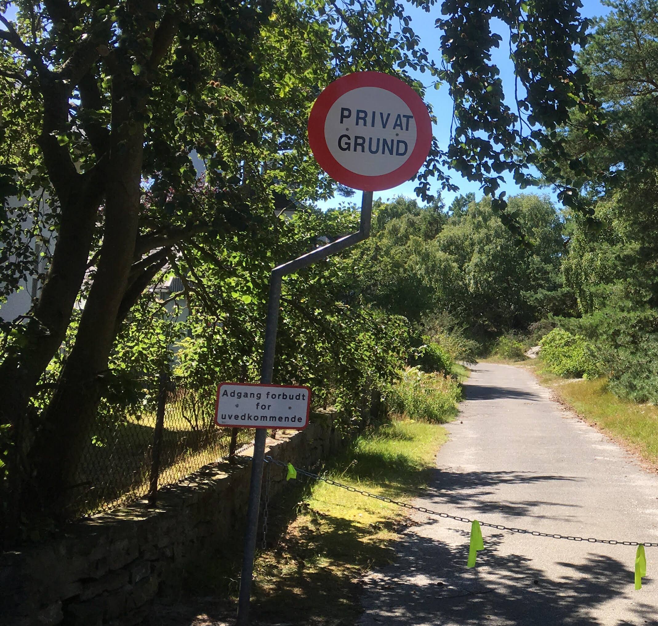 Adgangsvejene ved Dueodde fyr